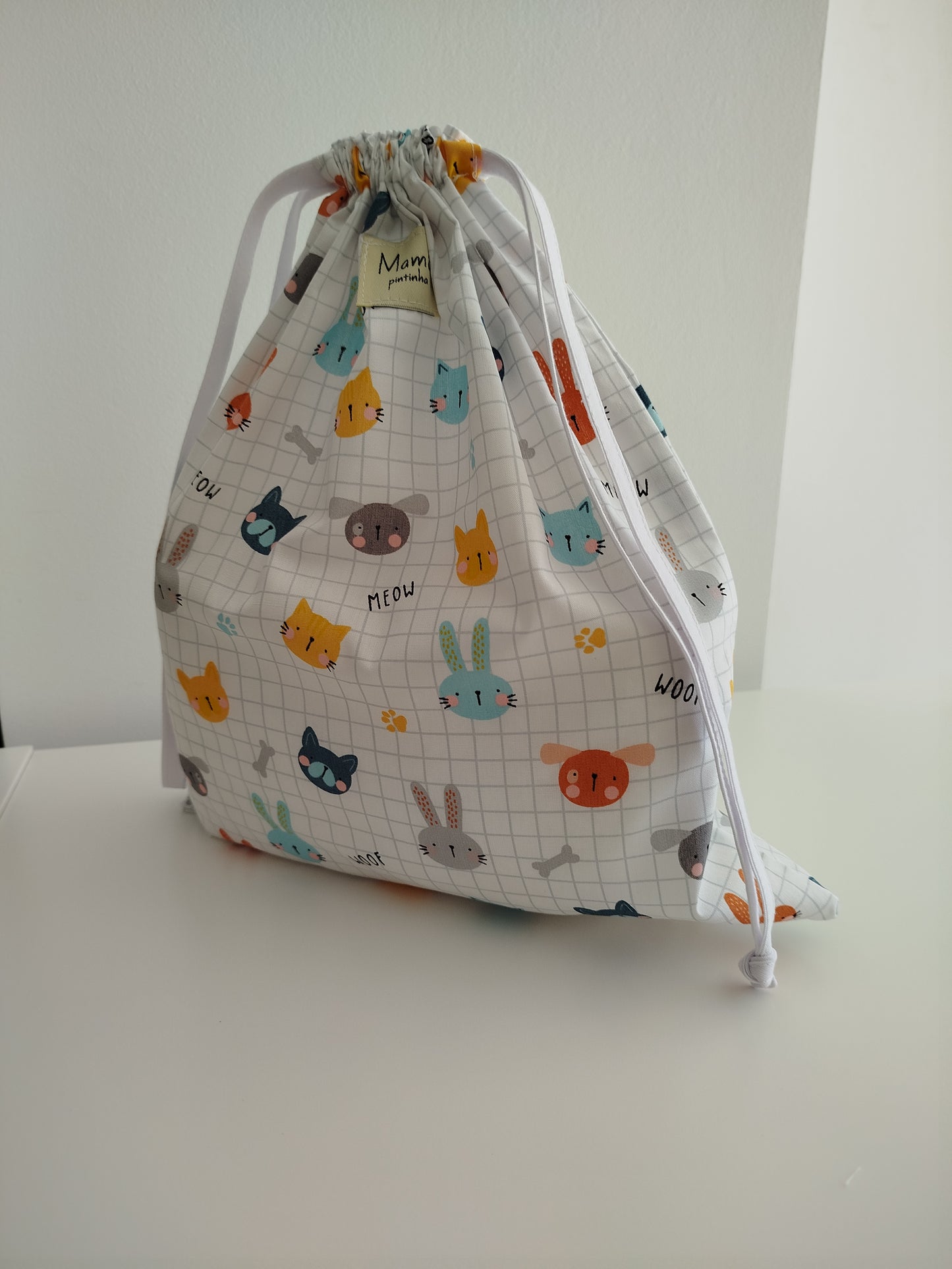 Saco de roupa | primeira roupinha | woof woof