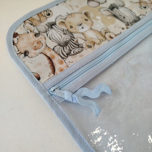 Bolsa organizadora Baby Safari | bolsa para roupa | azul